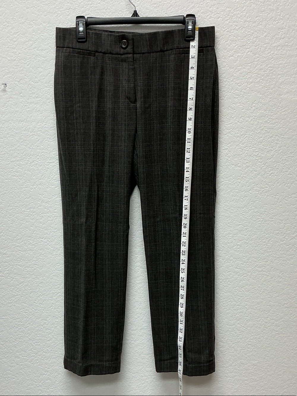 Briggs New York Subtle Grey Plaid Trousers